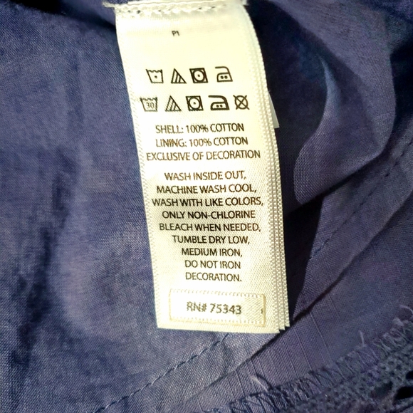 Girls Boho 2 piece mustard yellow shorts, navy sleeveless blouse set Sz 4T - Picture 6 of 9